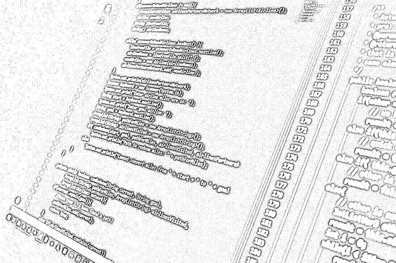 Ausschnitt eines Quellcode von einem Programm