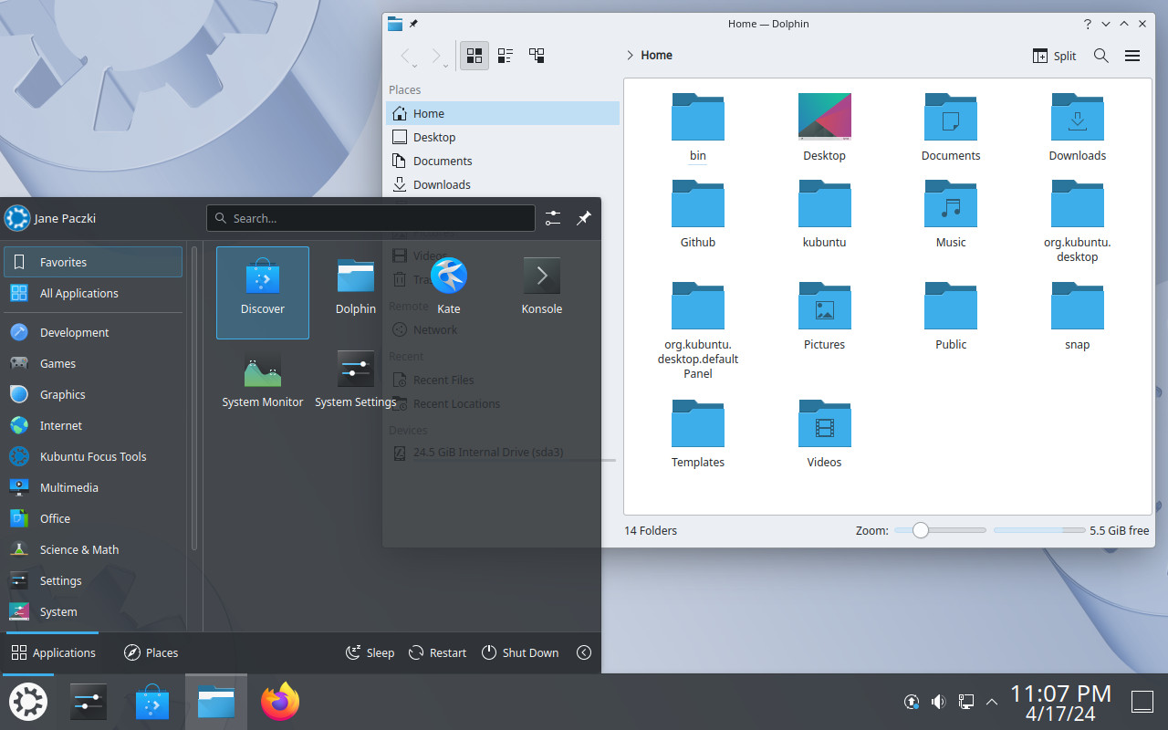 Linux-Desktop mit KDE