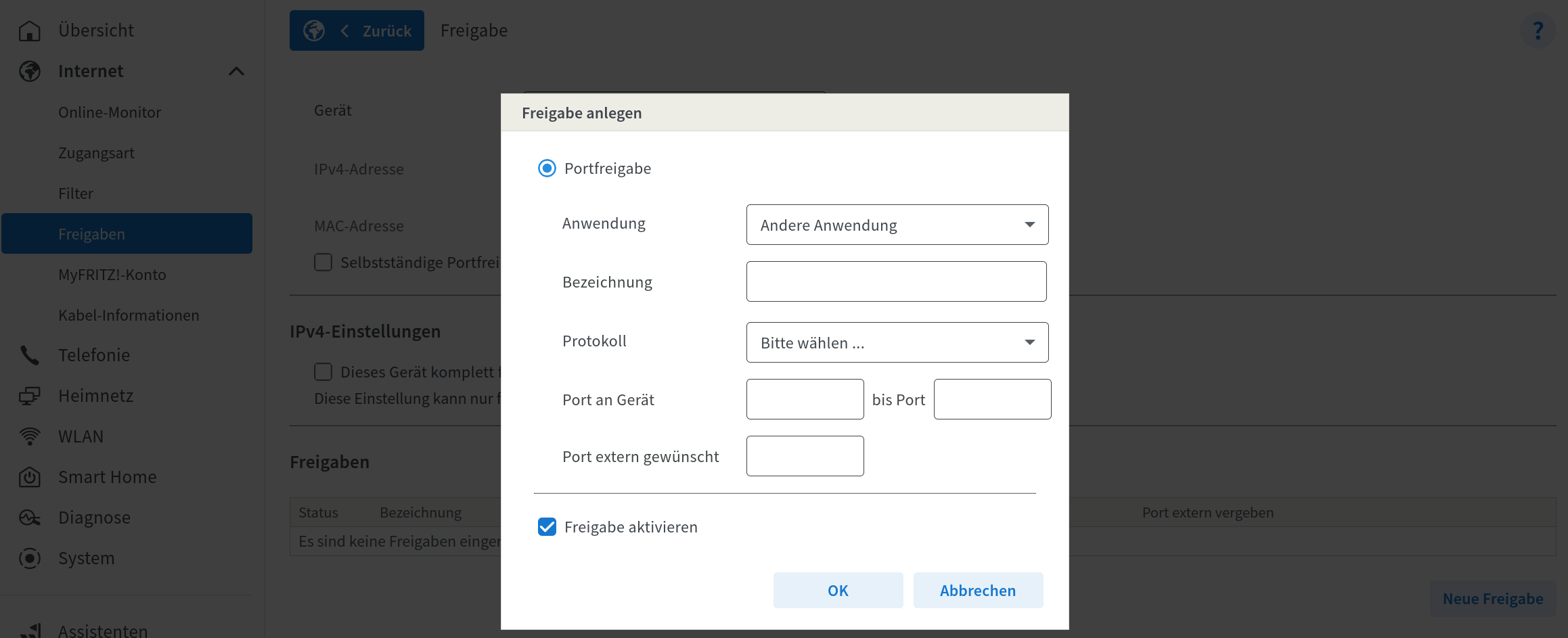 Konfiguration von DynDNS in der FRITZBox