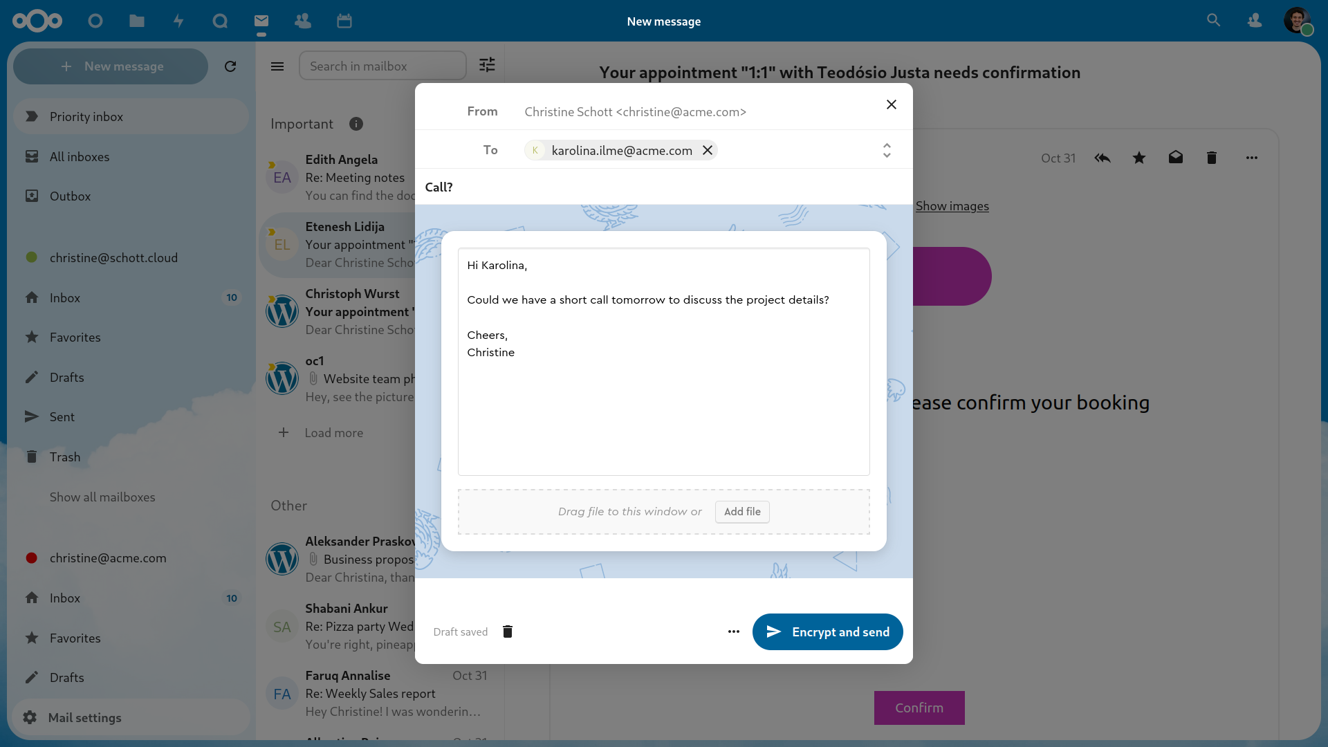 E-Mail-Client von Nextcloud